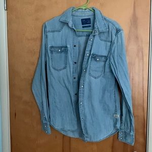Zara Light Blue Denim Button Up